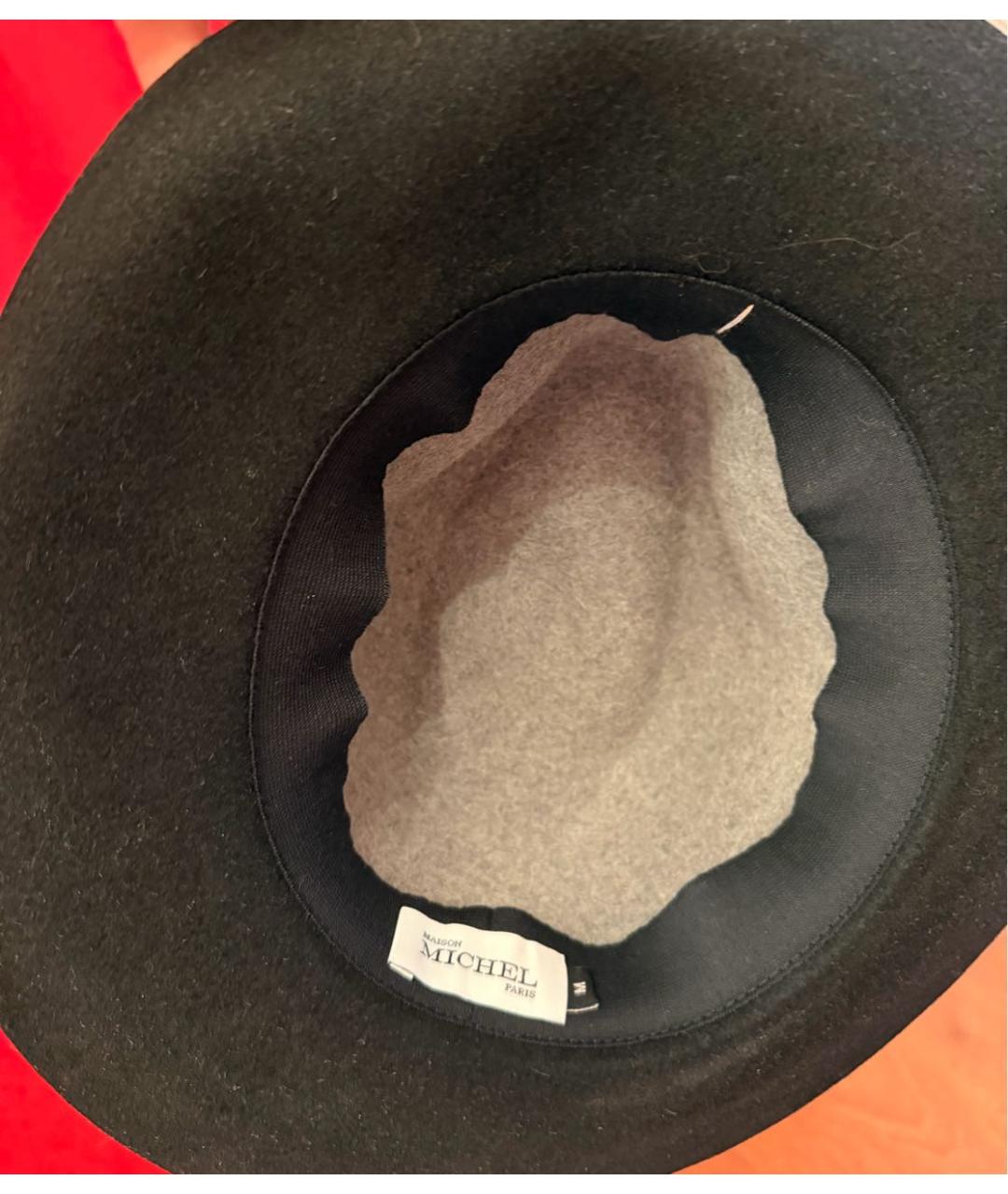 MAISON MICHEL Темно-синяя шерстяная шляпа, фото 4