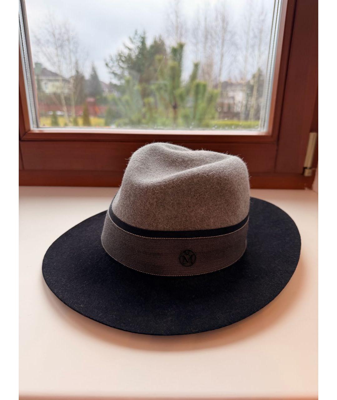MAISON MICHEL Темно-синяя шерстяная шляпа, фото 5