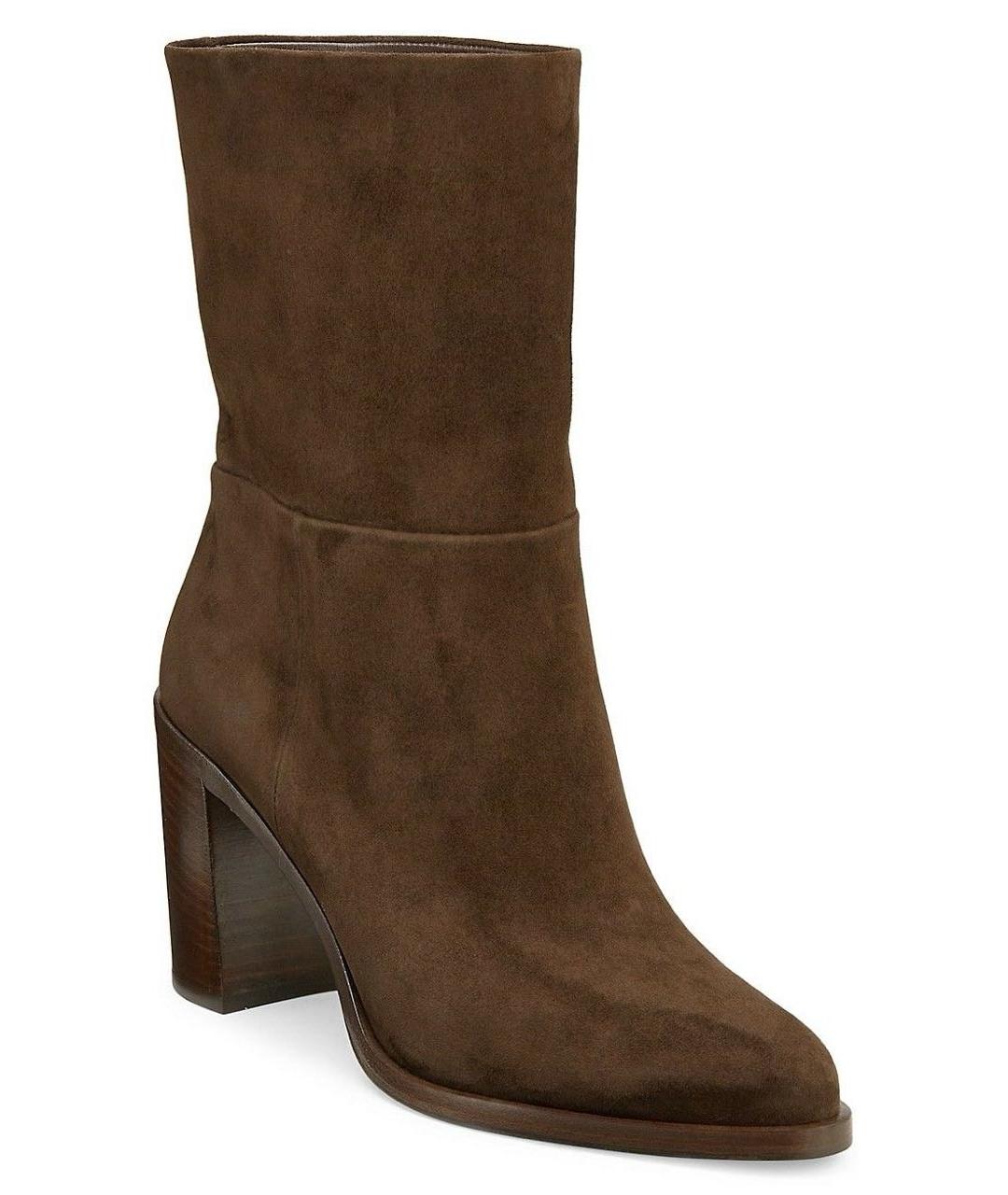 PRADA Коричневые замшевые ботильоны, фото 2