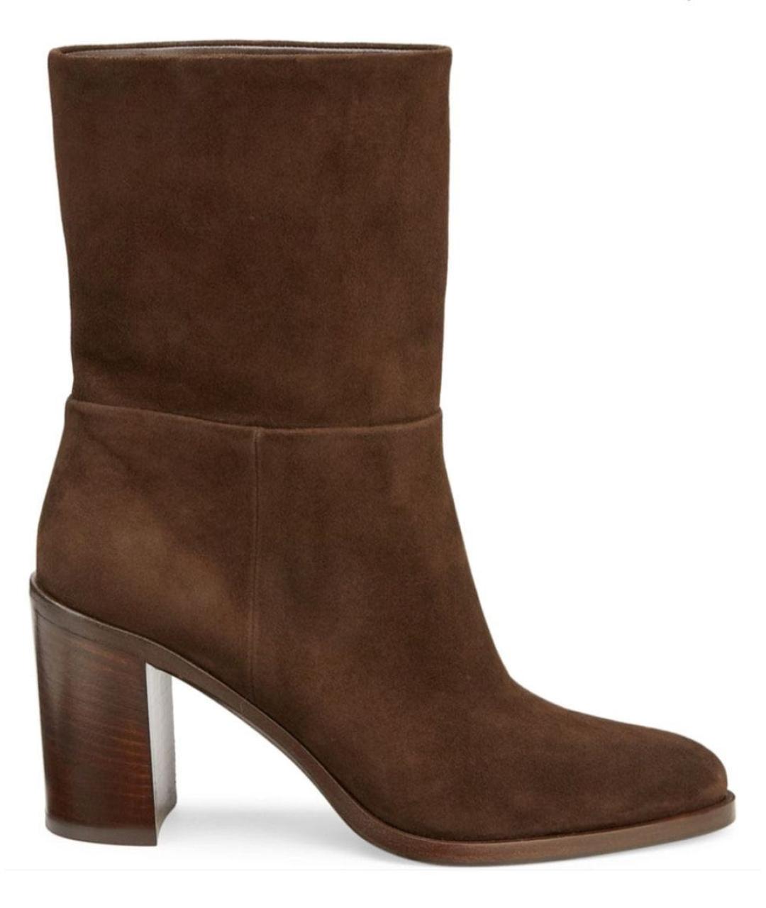 PRADA Коричневые замшевые ботильоны, фото 1