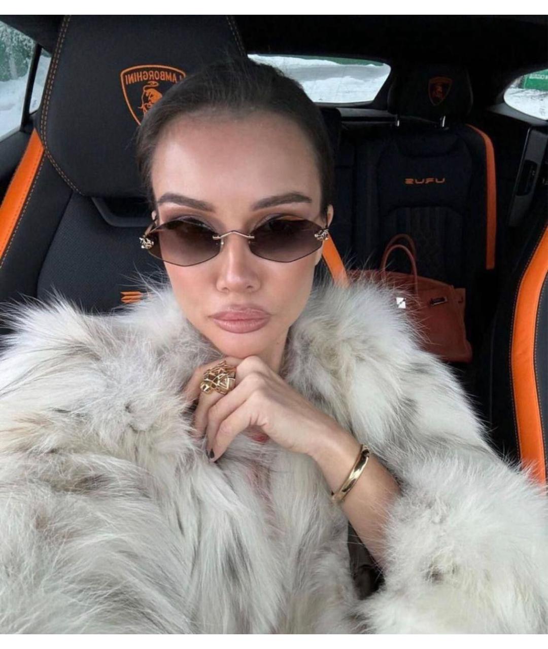 CARTIER Серые металлические солнцезащитные очки, фото 2