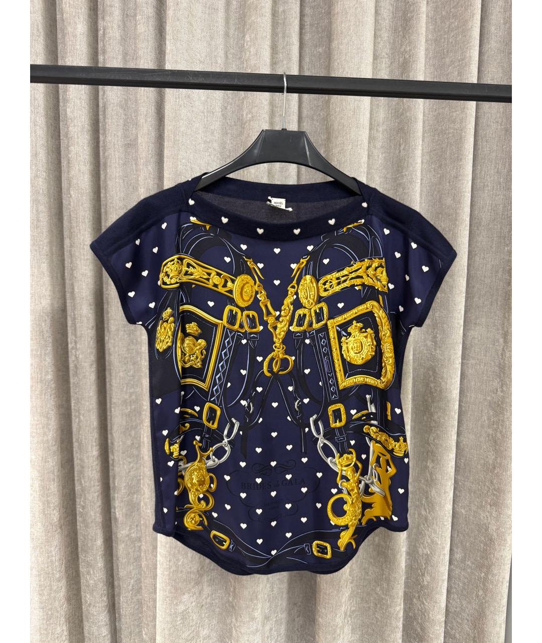 HERMES Мульти кашемировая футболка, фото 5