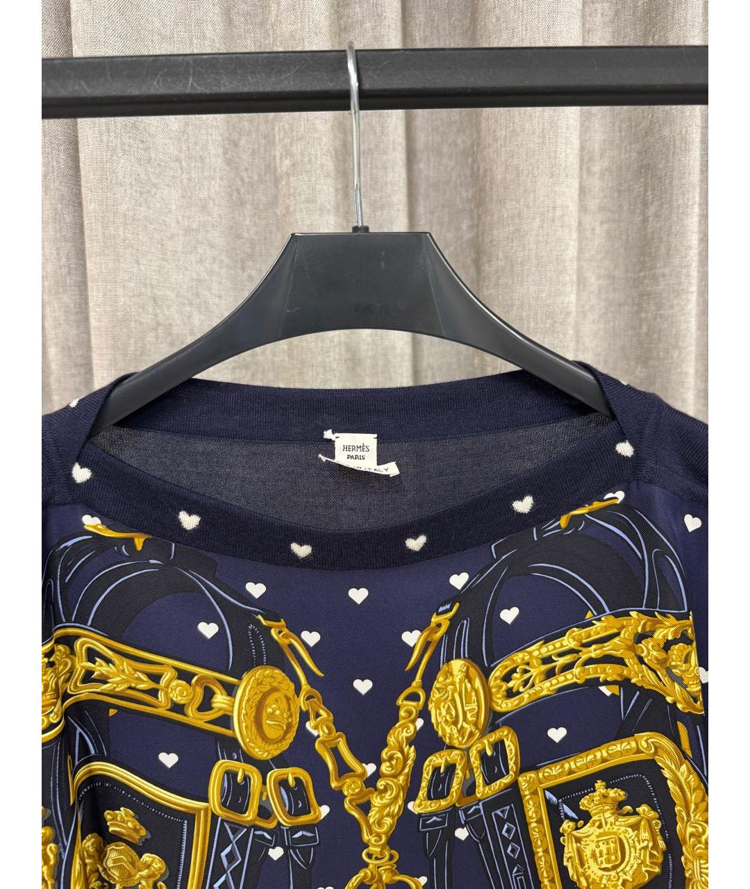 HERMES Мульти кашемировая футболка, фото 3