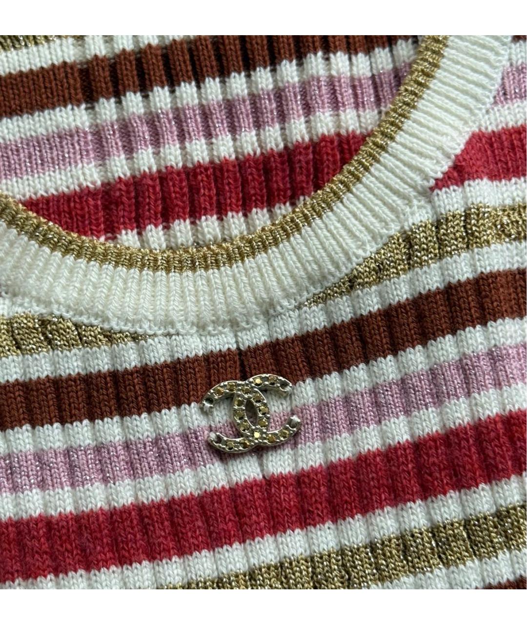 CHANEL Розовая хлопковая майка, фото 4