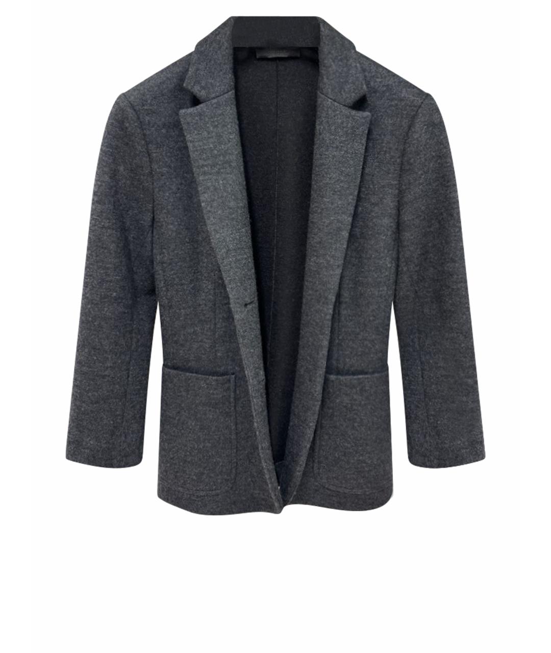 THE ROW Антрацитовый шерстяной жакет/пиджак, фото 1