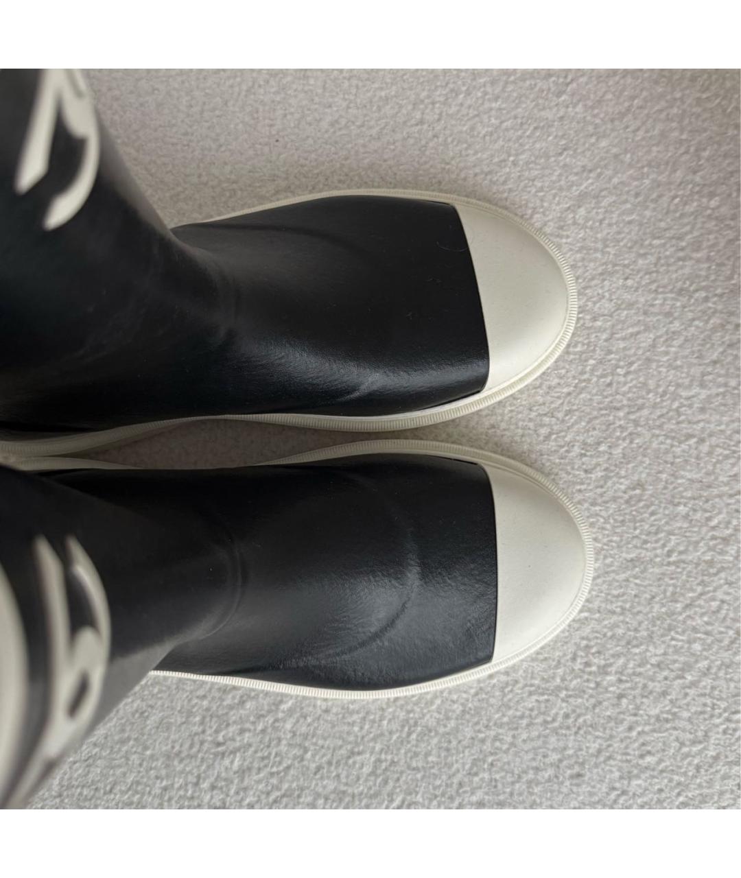 CHANEL Черные резиновые сапоги, фото 3