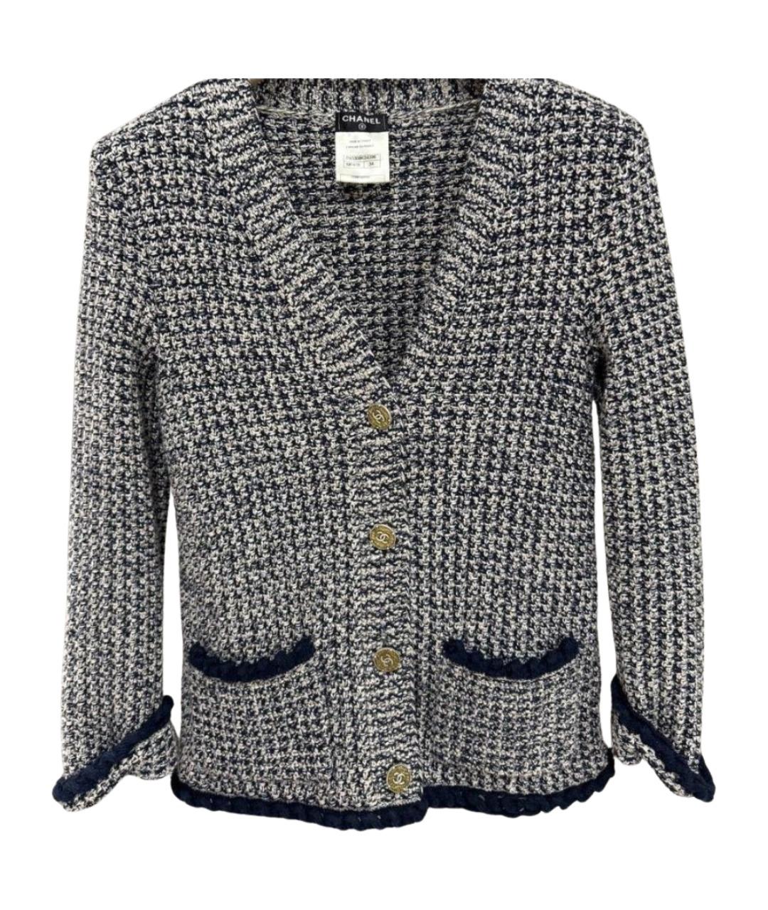 CHANEL Серый хлопковый кардиган, фото 1