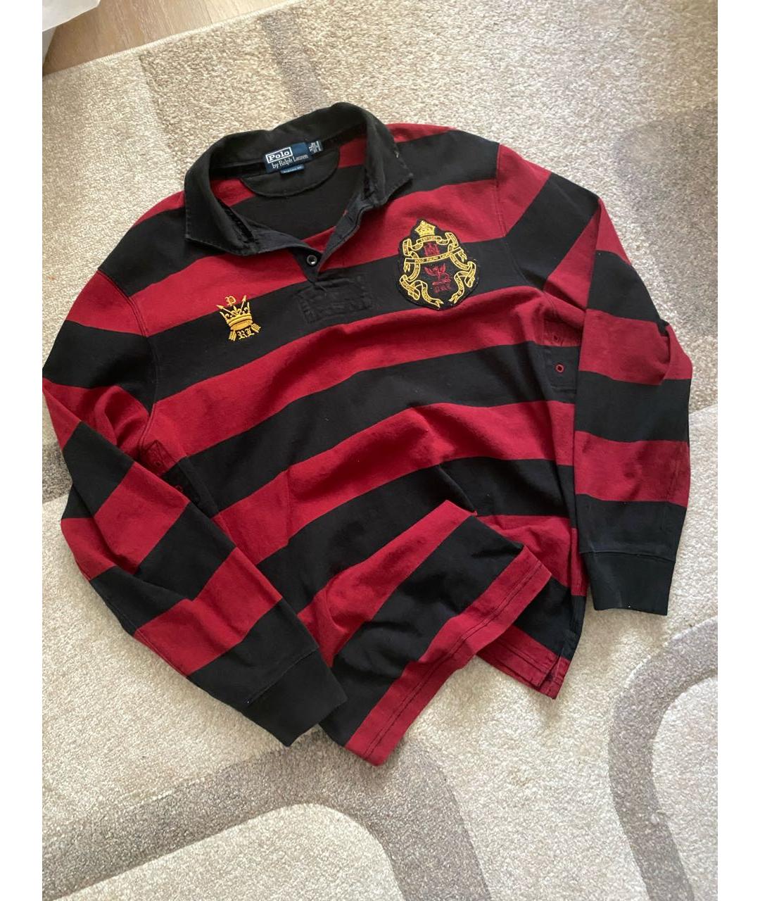 RALPH LAUREN COLLECTION Красное хлопковое поло с длинным рукавом, фото 5