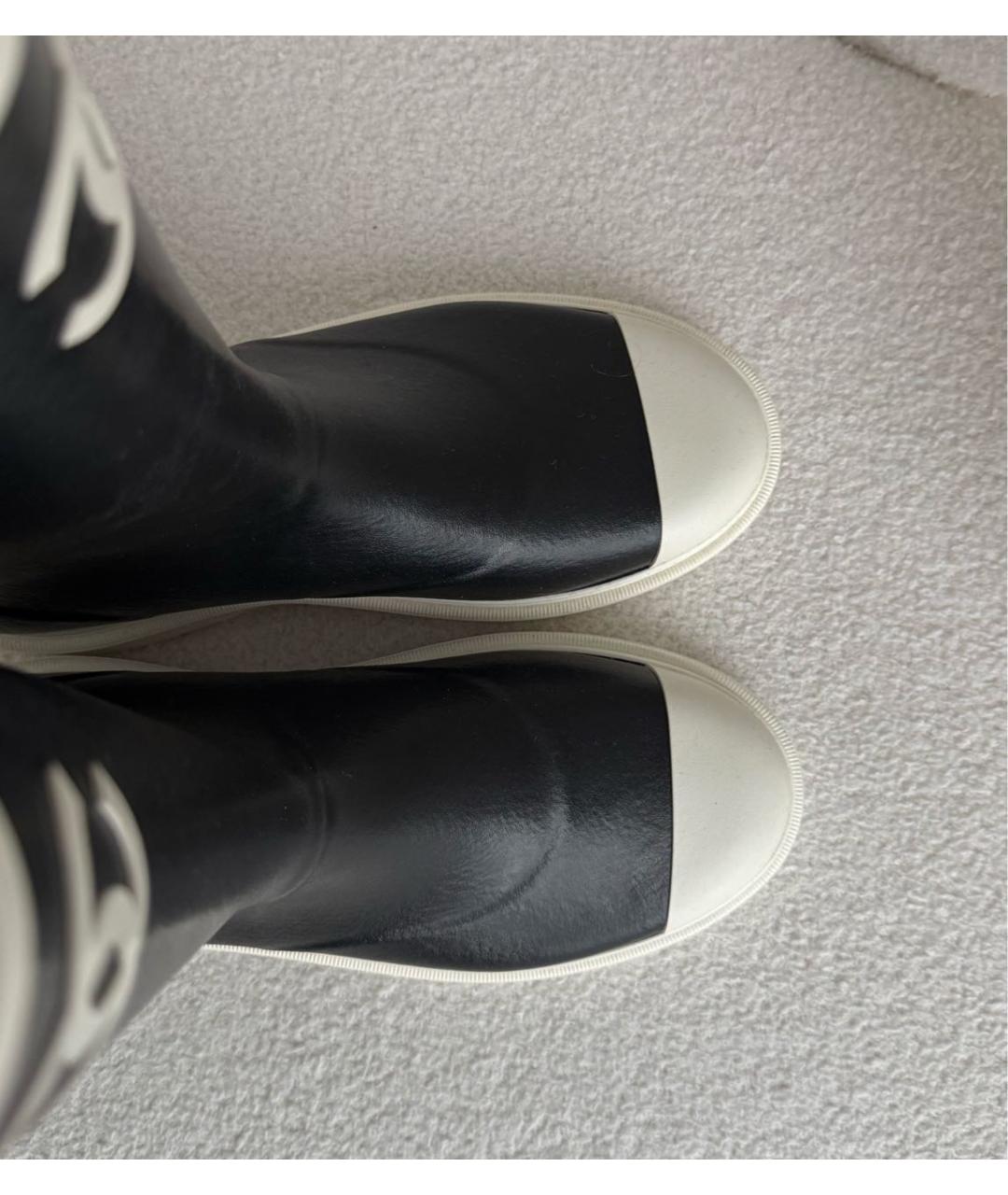 CHANEL Черные резиновые сапоги, фото 3