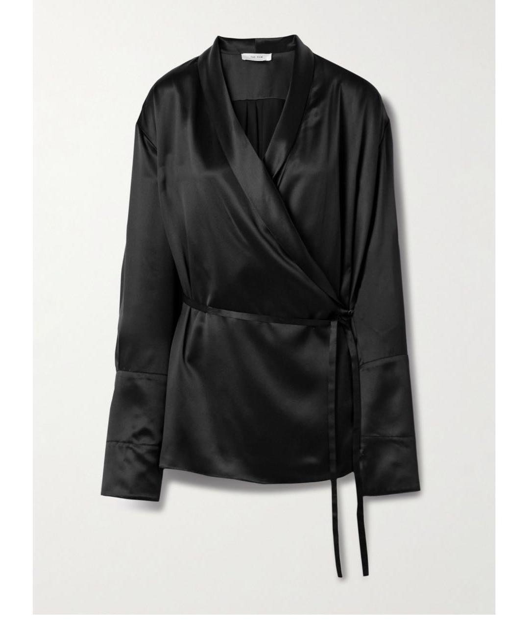 THE ROW Черная шелковая блузы, фото 5