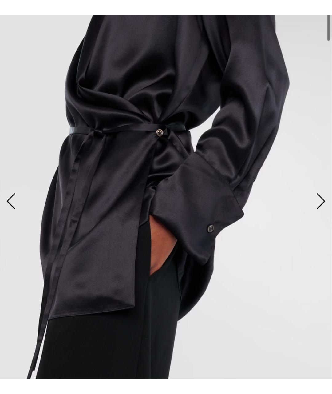 THE ROW Черная шелковая блузы, фото 2