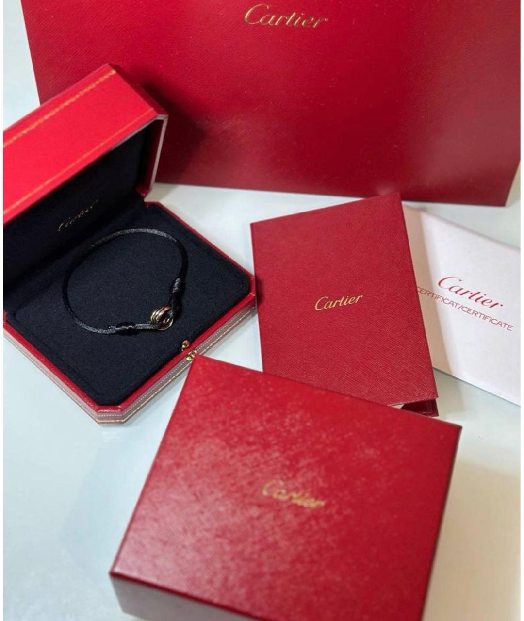 CARTIER Черный браслет из желтого золота, фото 2