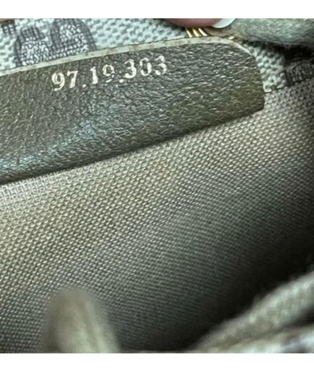 GUCCI Коричневая жаккардовая сумка с короткими ручками, фото 6