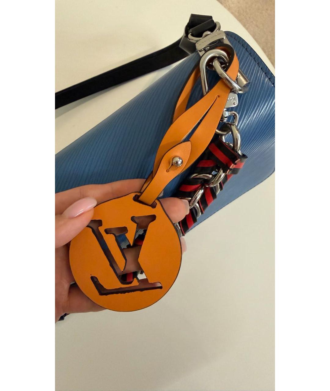 LOUIS VUITTON Синяя кожаная сумка через плечо, фото 6