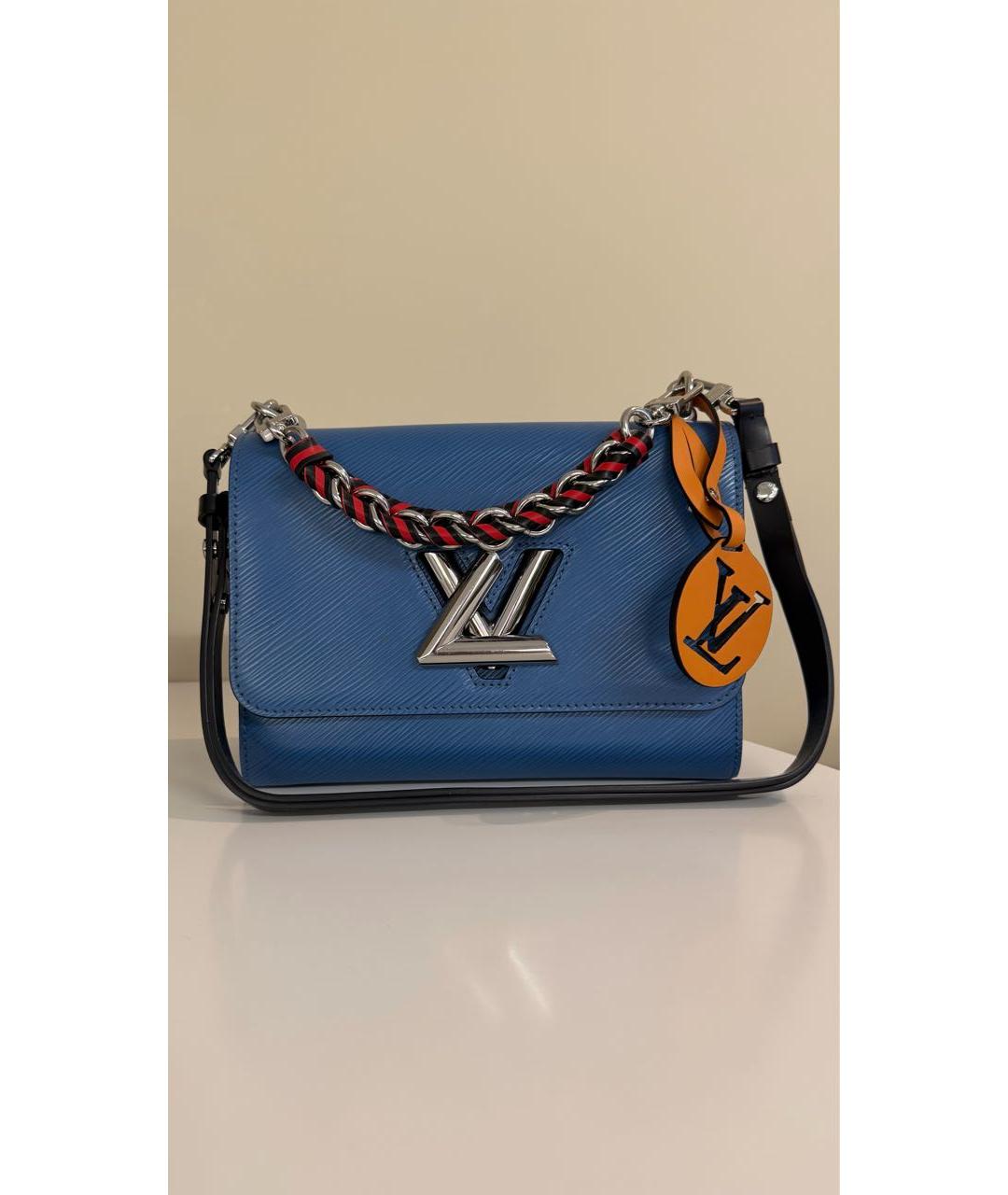 LOUIS VUITTON Синяя кожаная сумка через плечо, фото 9