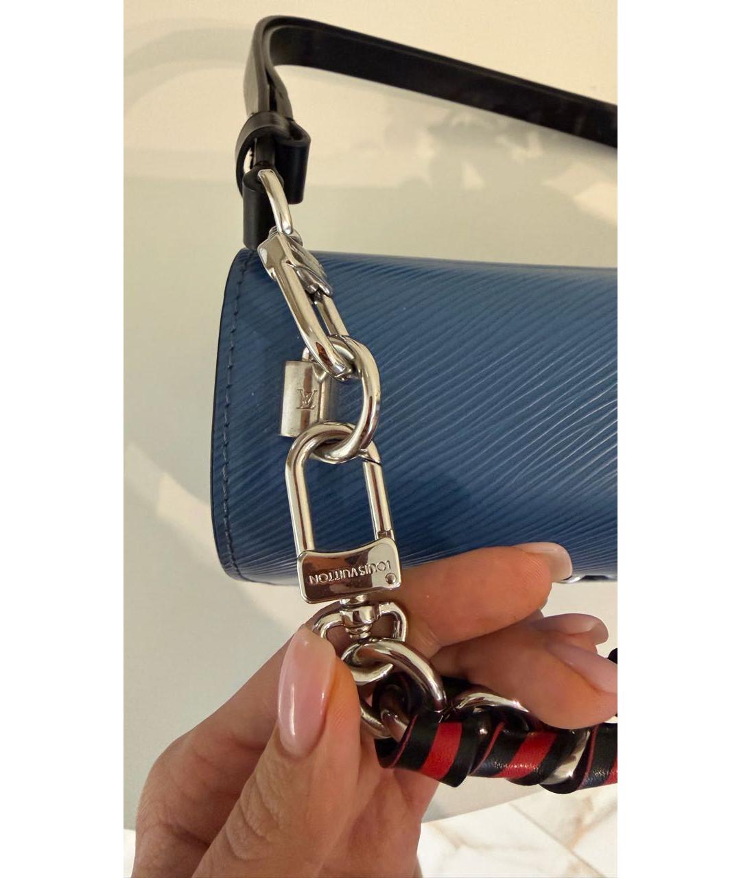 LOUIS VUITTON Синяя кожаная сумка через плечо, фото 5