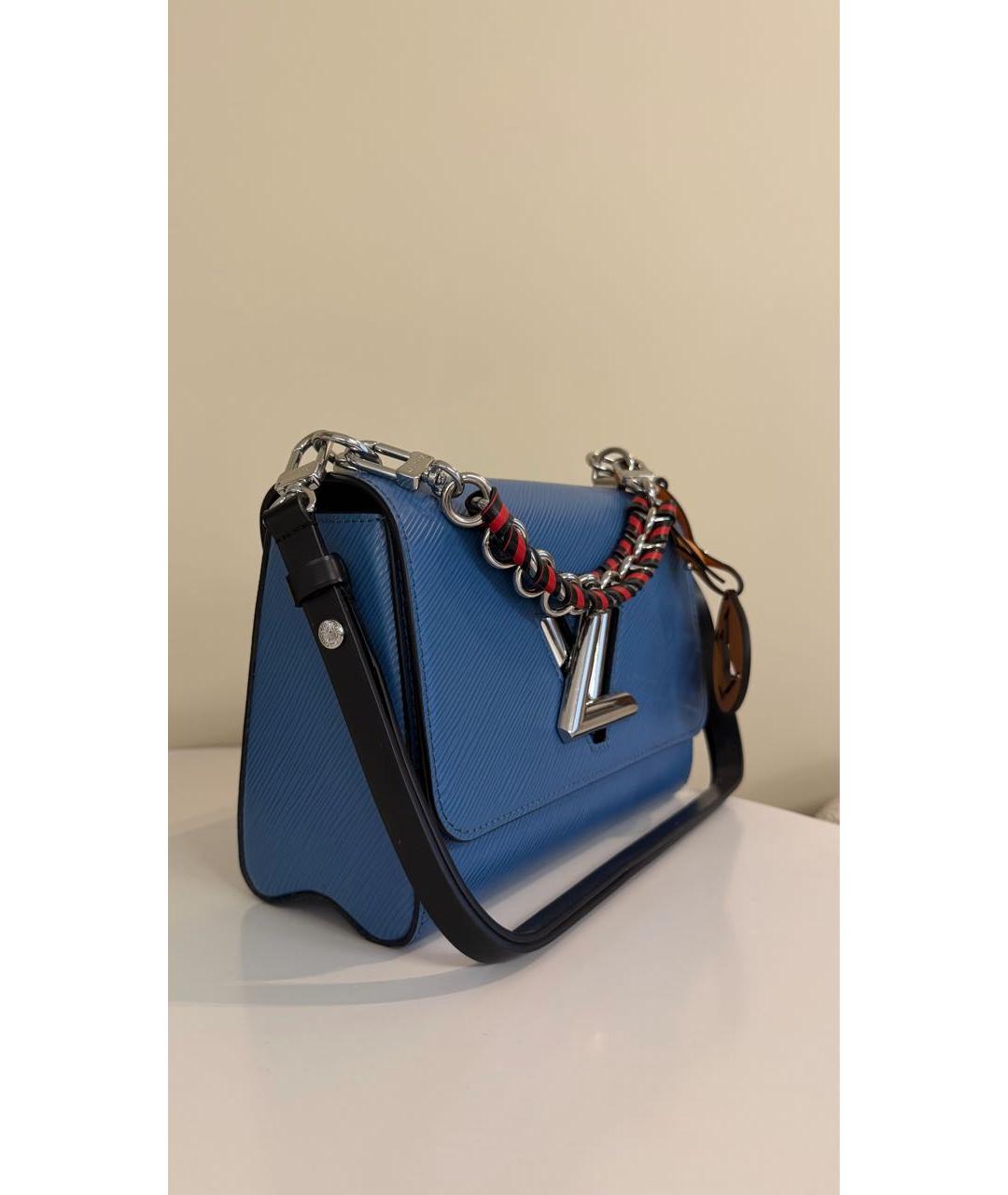 LOUIS VUITTON Синяя кожаная сумка через плечо, фото 2