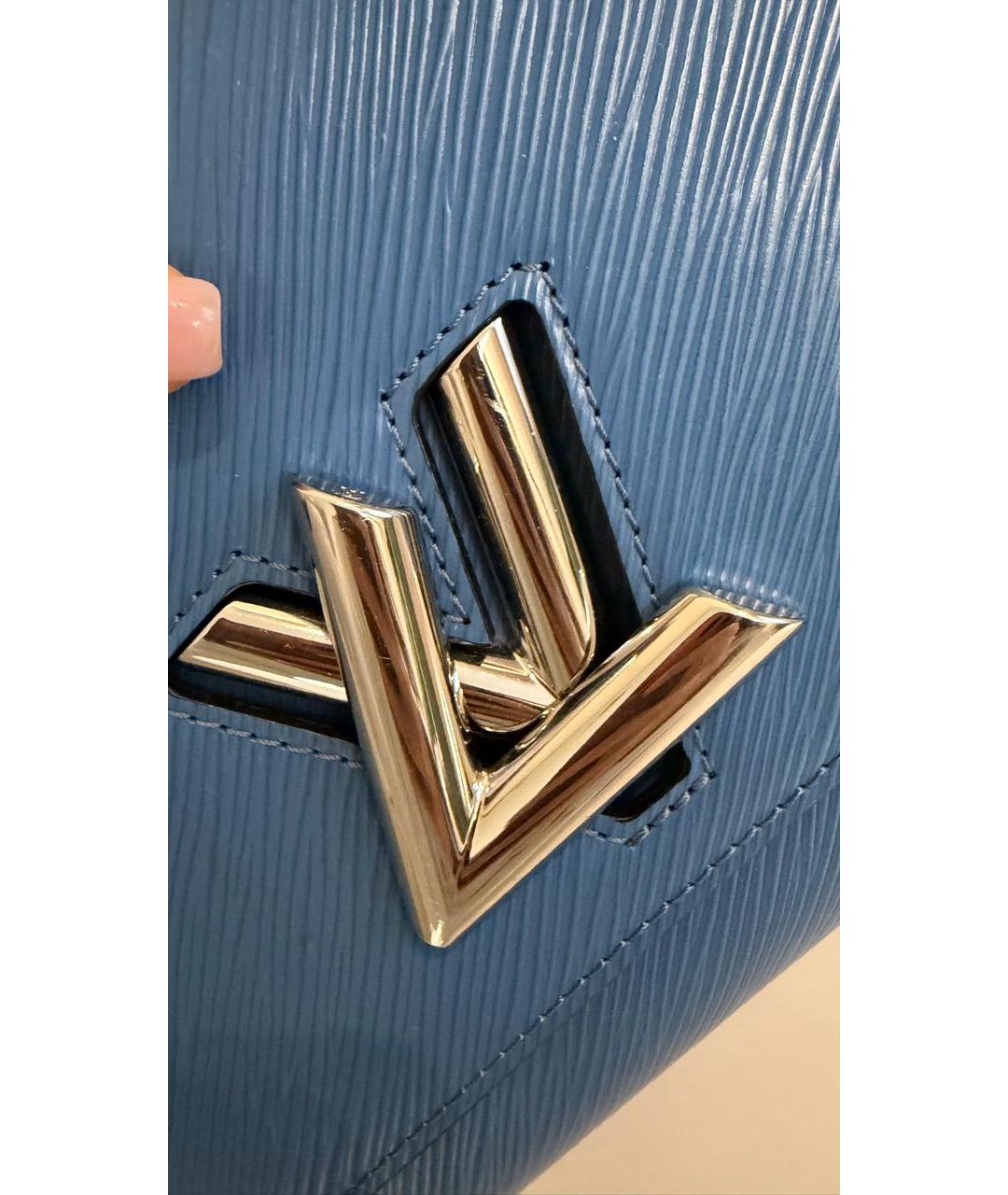 LOUIS VUITTON Синяя кожаная сумка через плечо, фото 8