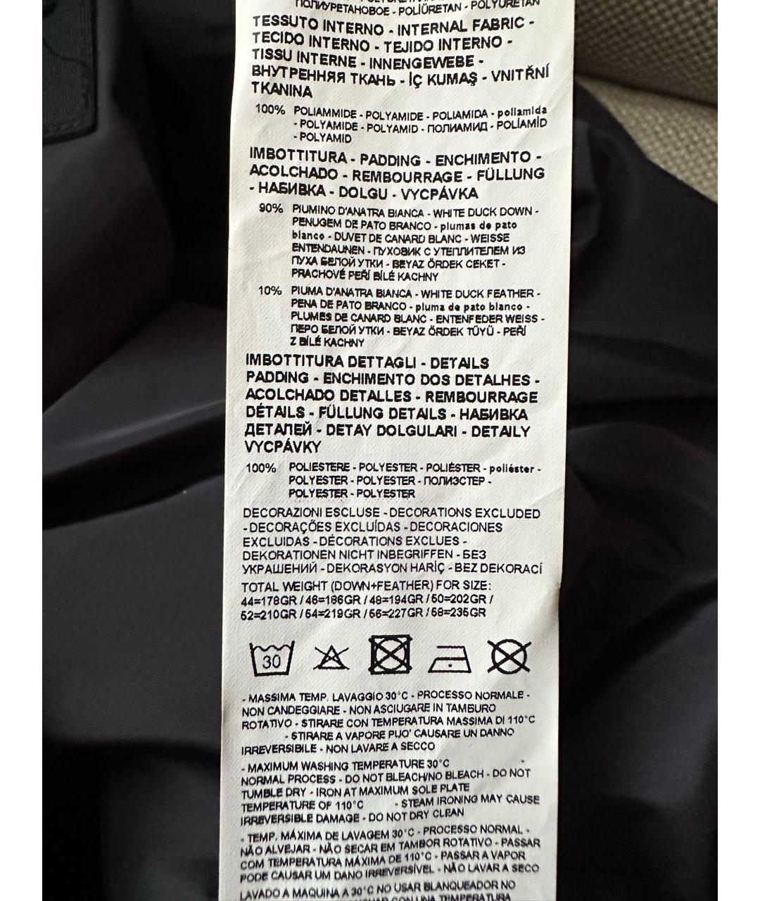 EMPORIO ARMANI Темно-синий полиэстеровый пуховик, фото 7