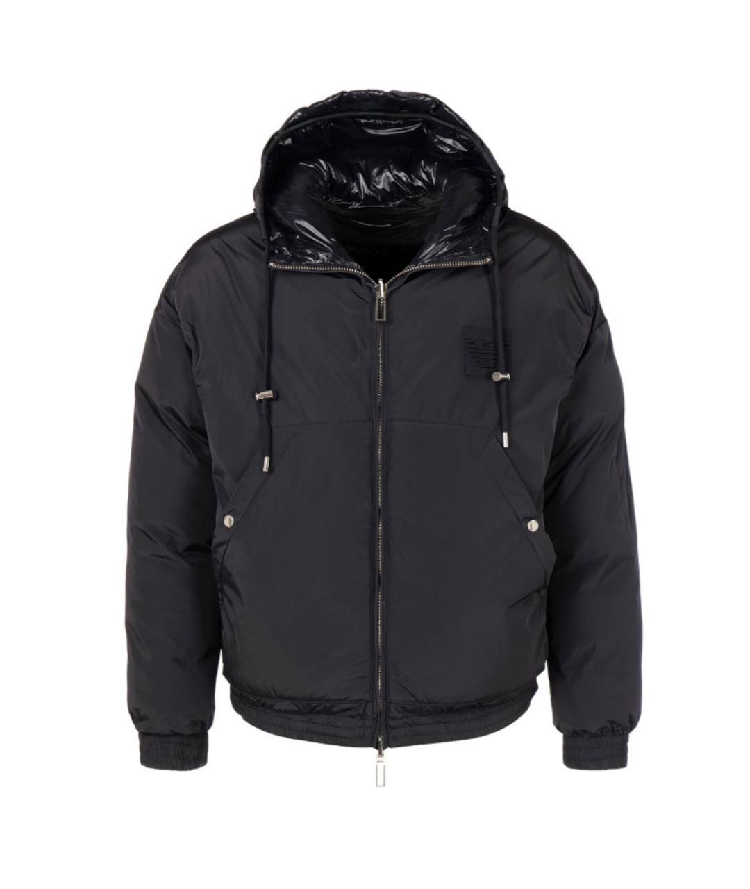 EMPORIO ARMANI Темно-синий полиэстеровый пуховик, фото 9