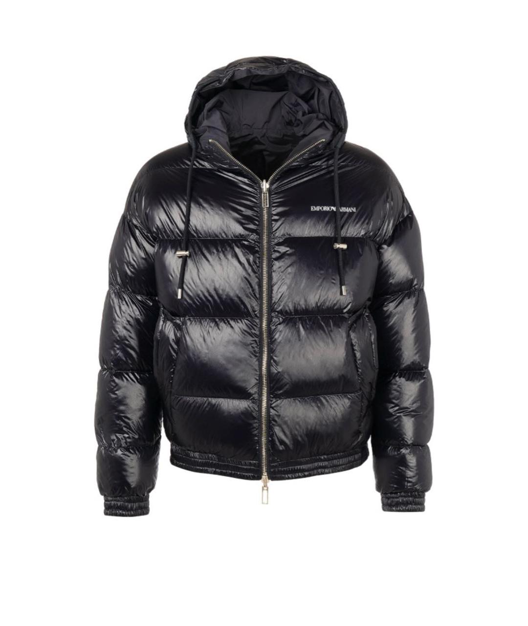 EMPORIO ARMANI Темно-синий полиэстеровый пуховик, фото 2