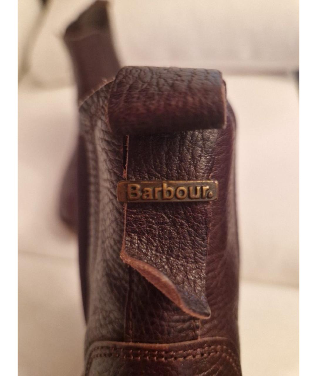 BARBOUR Коричневые кожаные полусапоги, фото 5