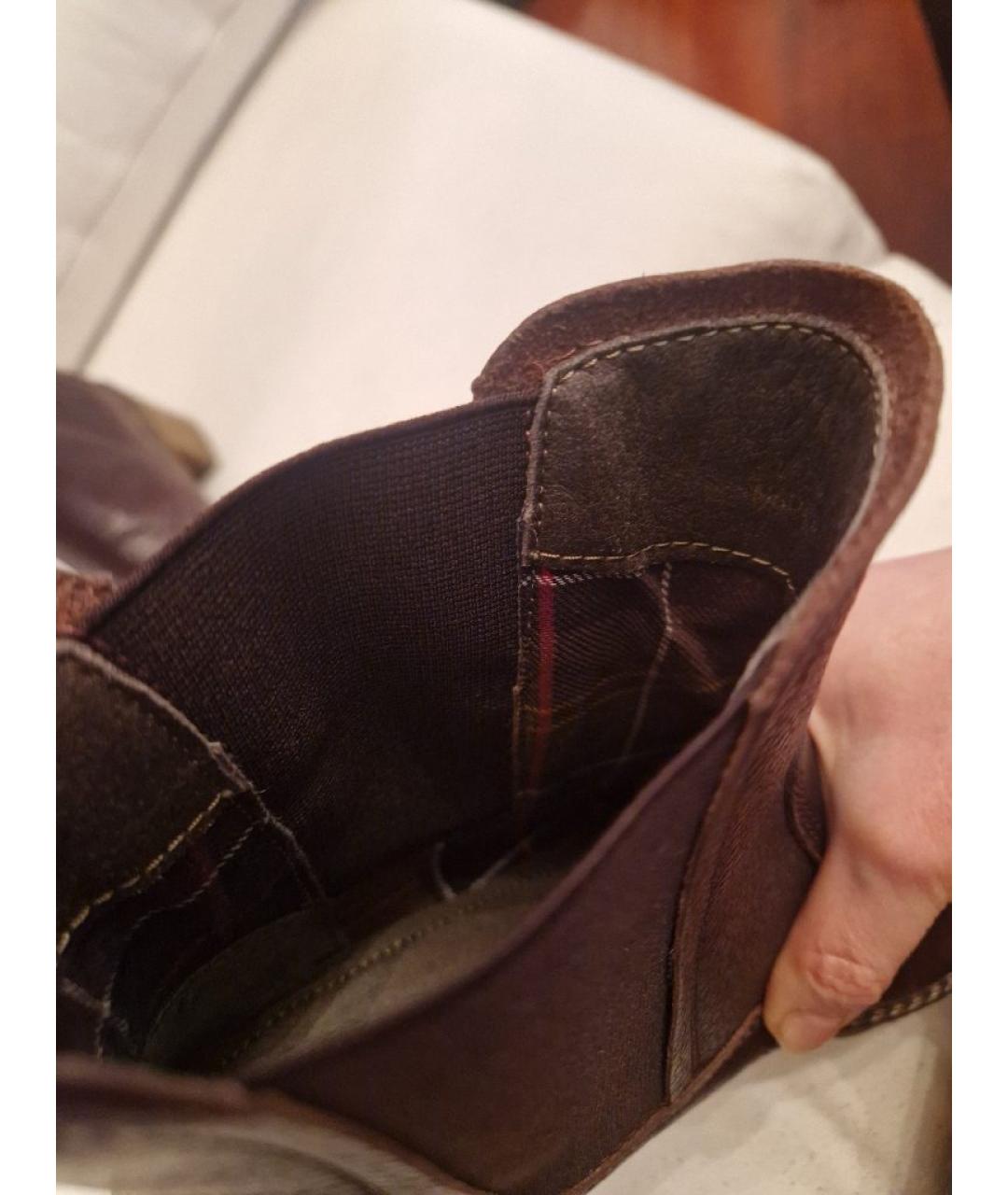 BARBOUR Коричневые кожаные полусапоги, фото 8