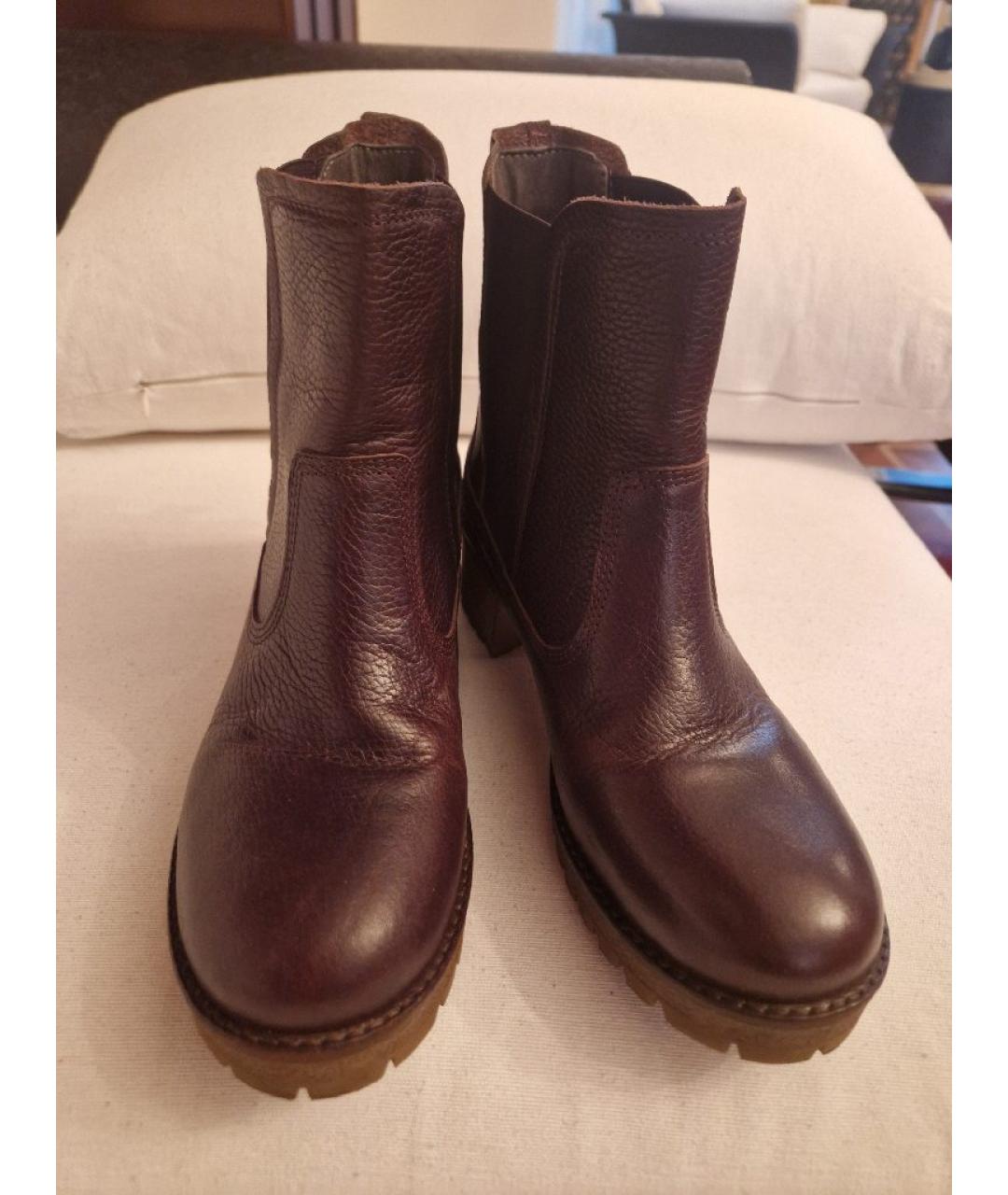 BARBOUR Коричневые кожаные полусапоги, фото 7