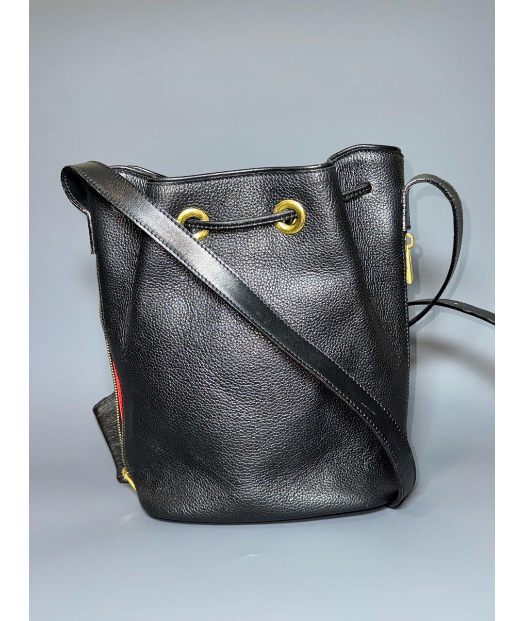 CELINE Черная кожаная сумка через плечо, фото 3