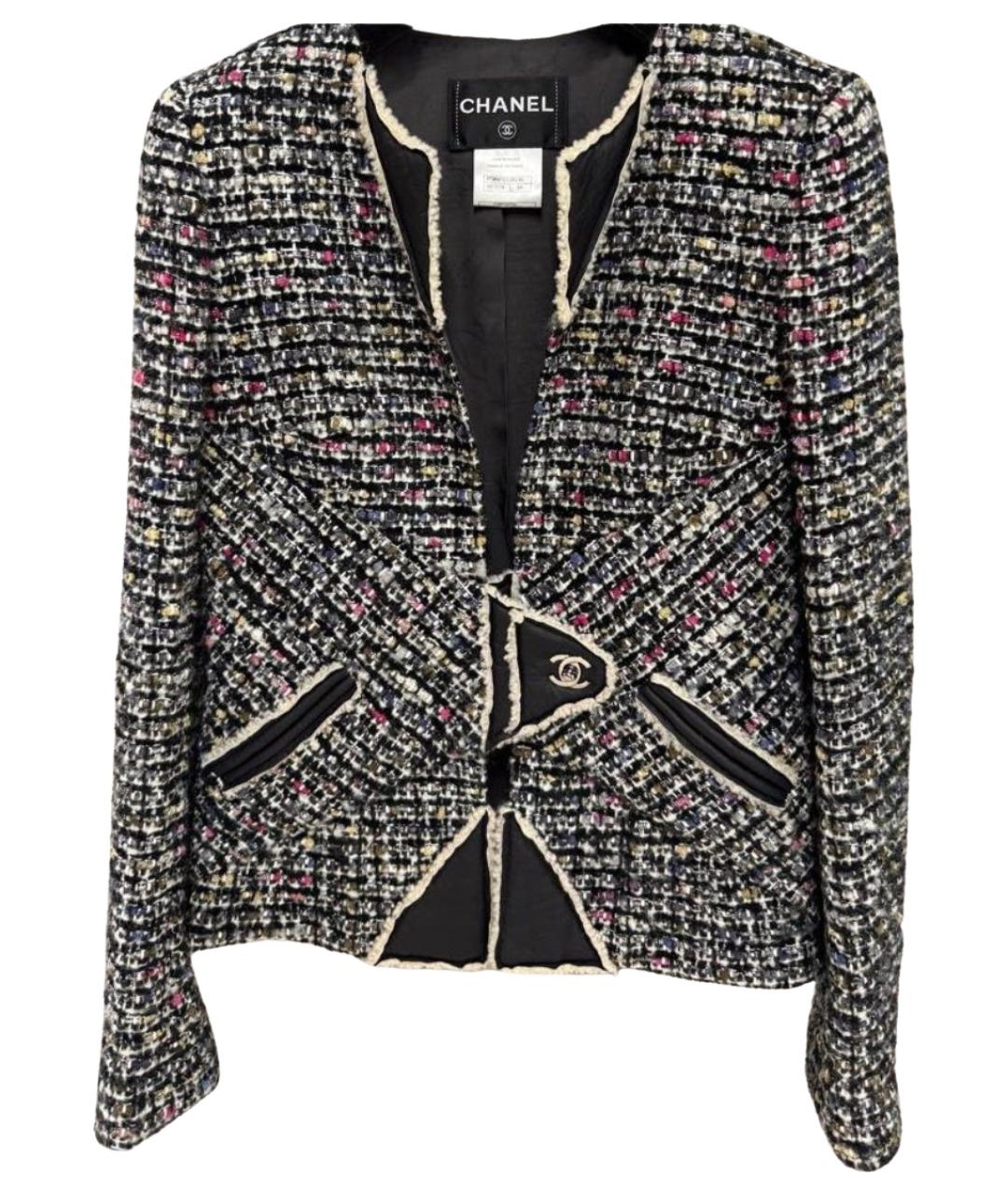 CHANEL Мульти твидовый жакет/пиджак, фото 1