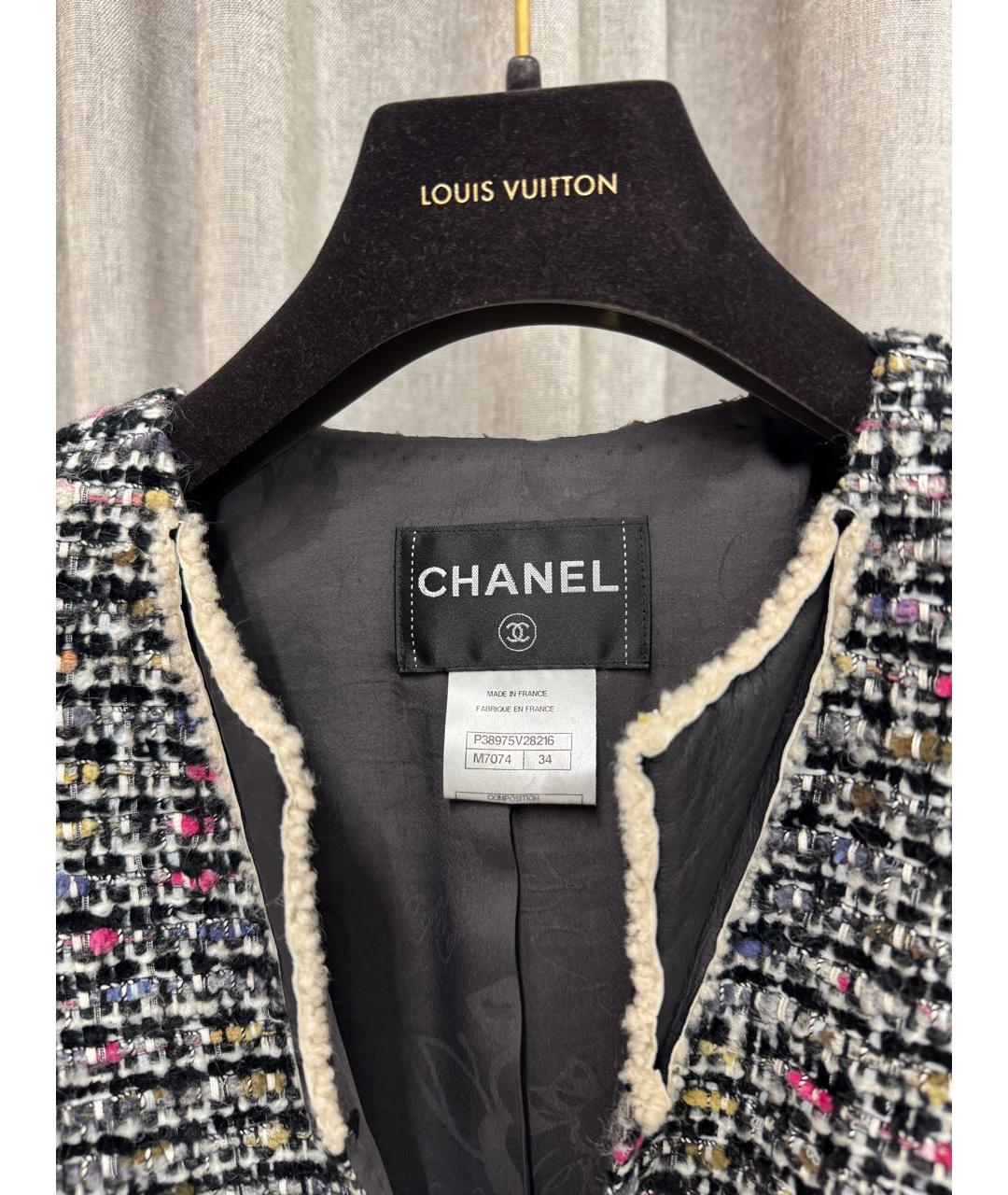 CHANEL Мульти твидовый жакет/пиджак, фото 3