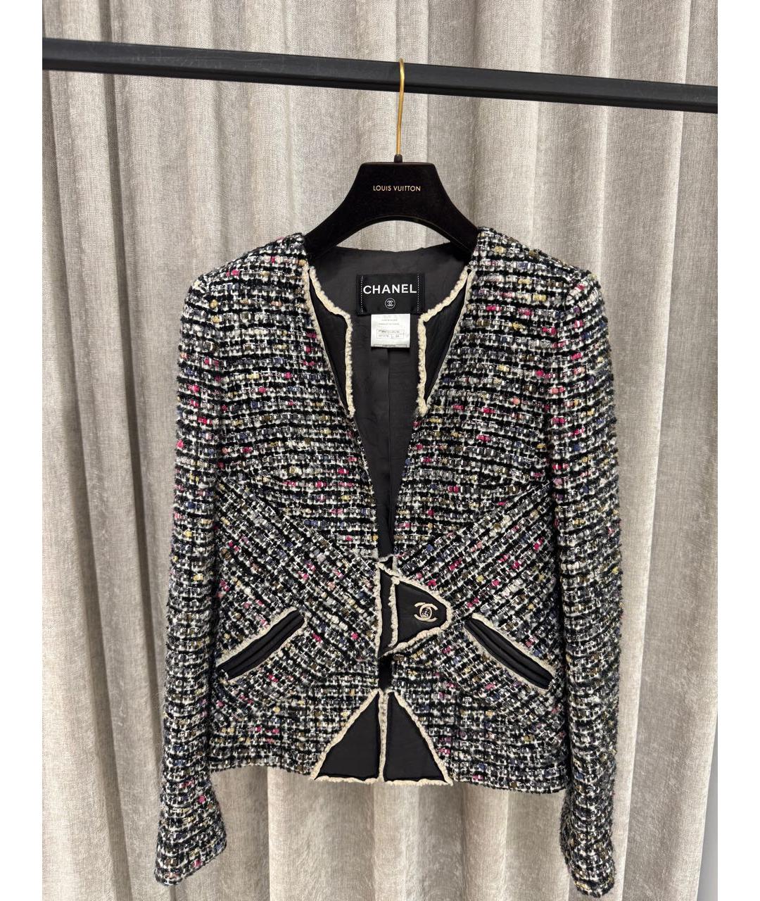 CHANEL Мульти твидовый жакет/пиджак, фото 6
