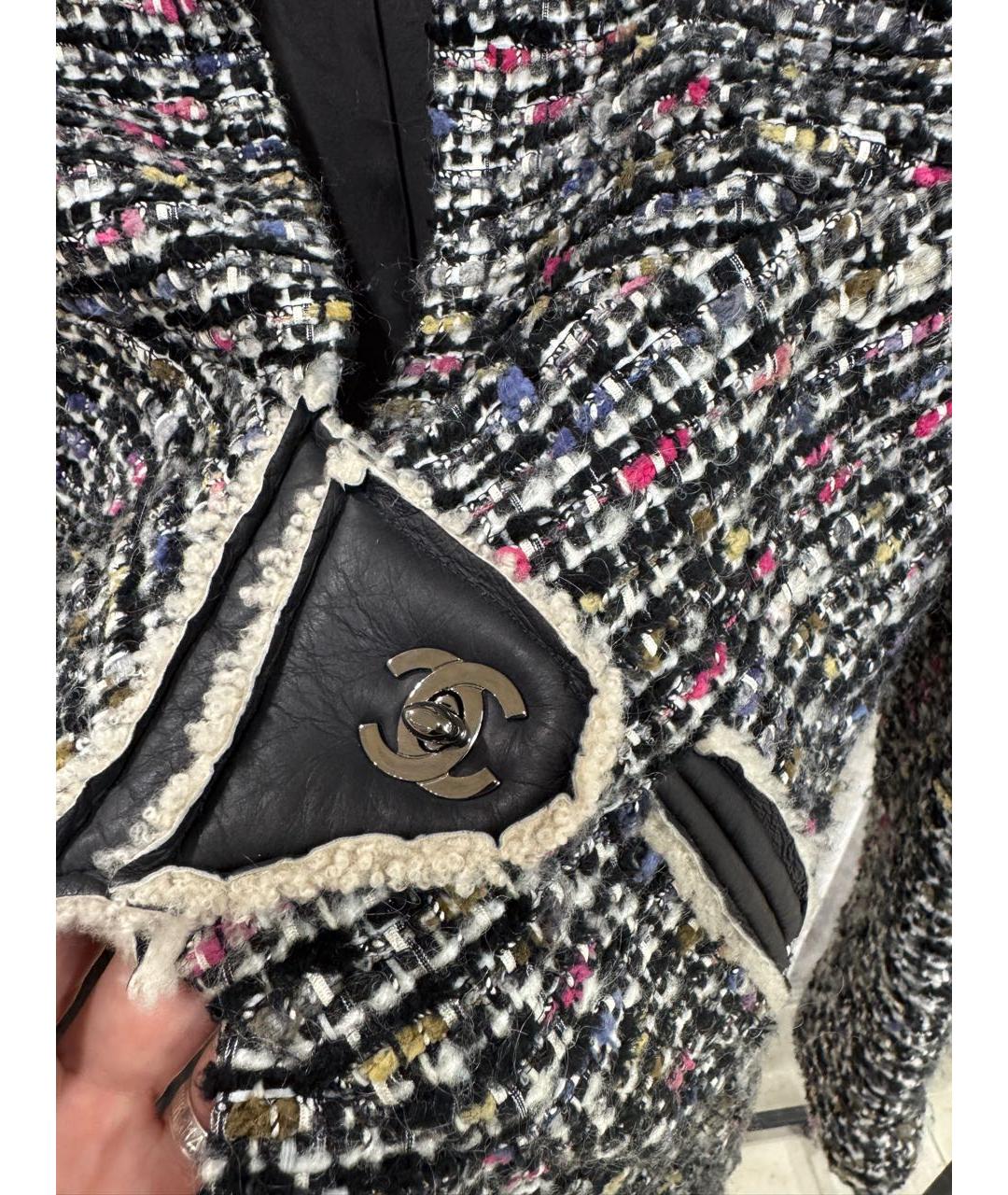 CHANEL Мульти твидовый жакет/пиджак, фото 5
