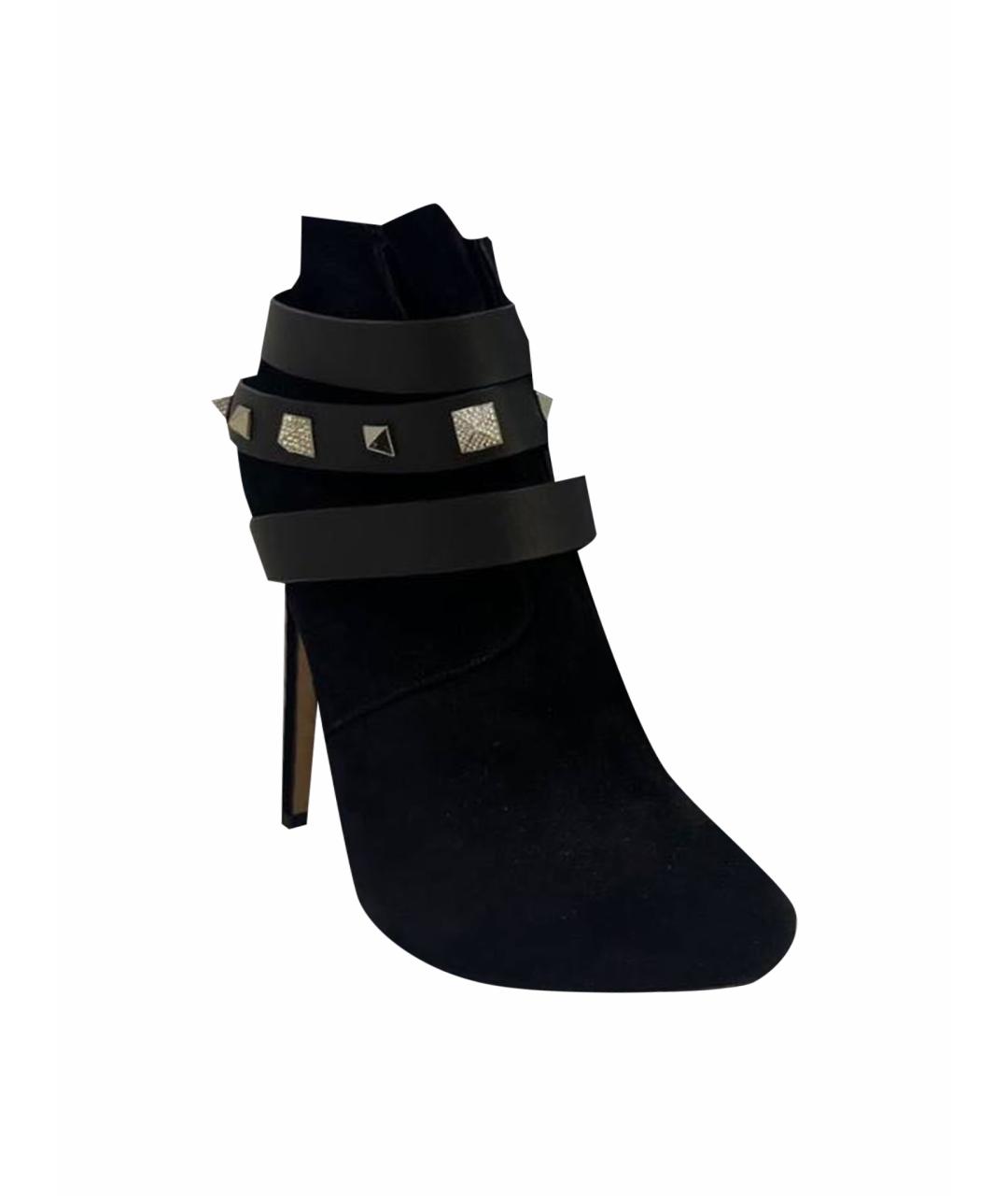 LE SILLA Черные замшевые ботинки, фото 1