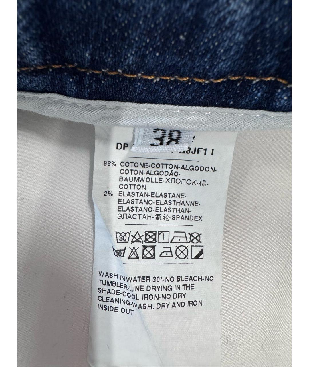 DOLCE&GABBANA Синие хлопковые джинсы слим, фото 5
