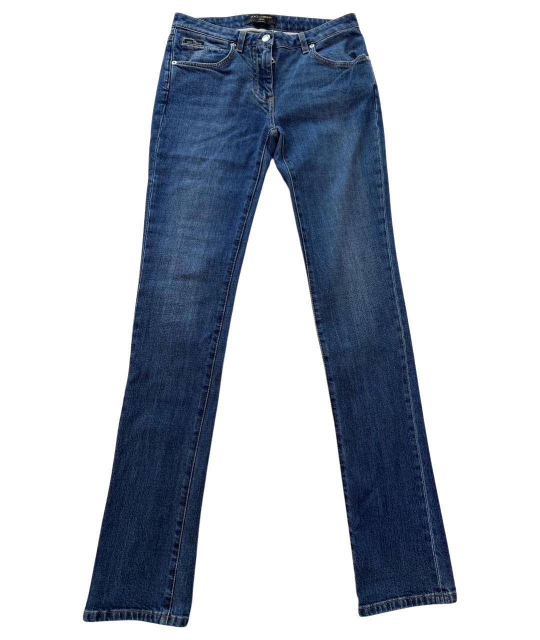 DOLCE&GABBANA Синие хлопковые джинсы слим, фото 1
