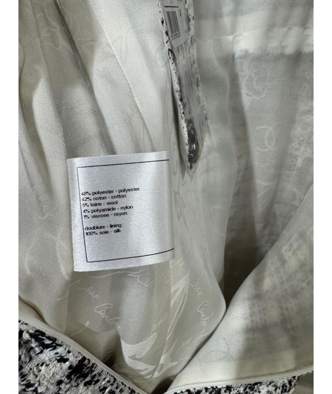 CHANEL Белое полиэстеровое коктейльное платье, фото 4