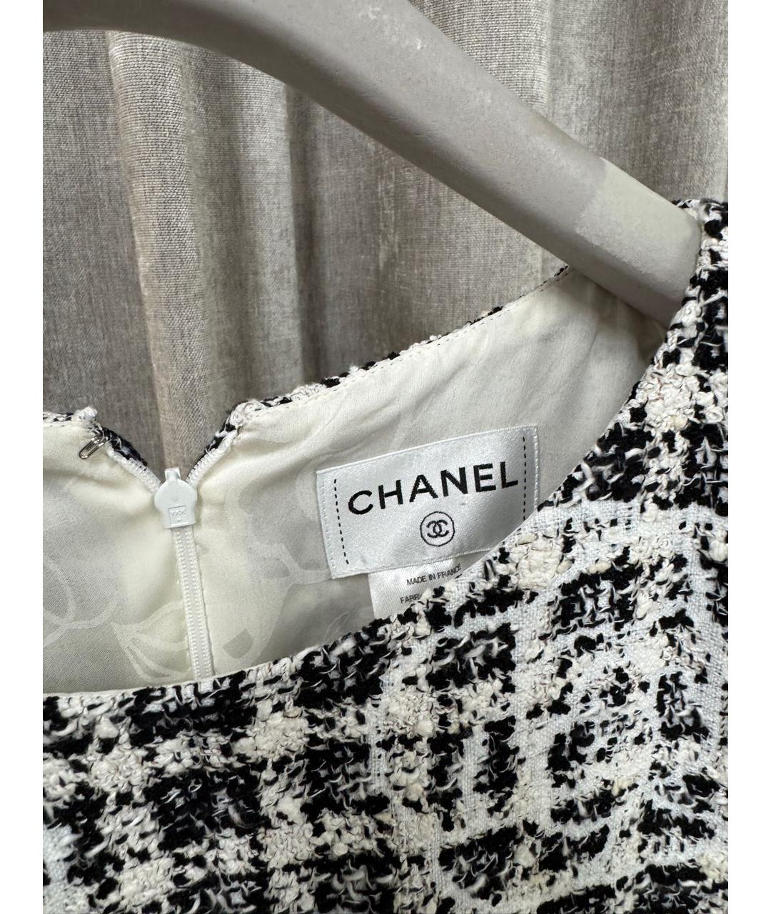 CHANEL Белое полиэстеровое коктейльное платье, фото 3