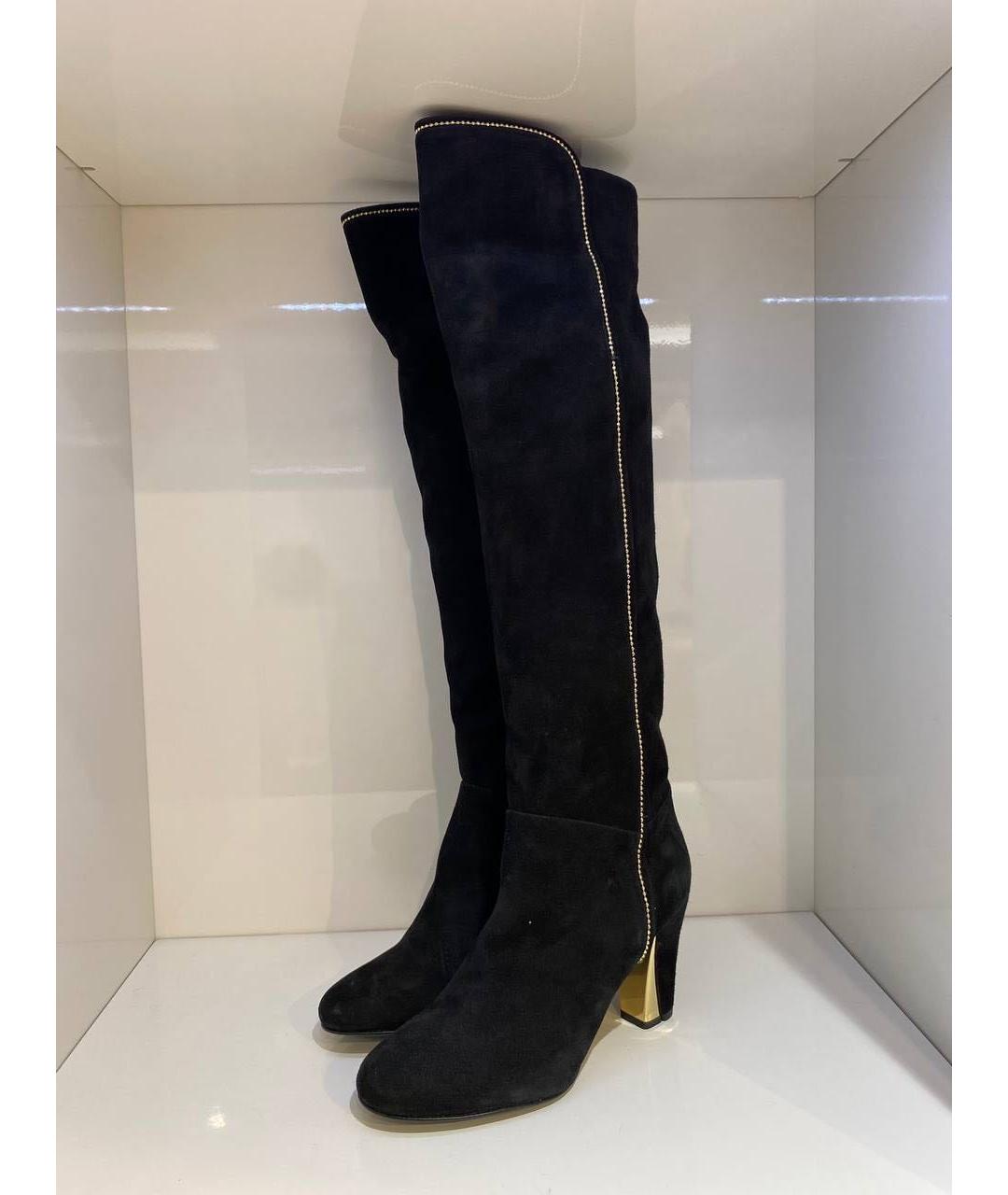 LE SILLA Черные замшевые сапоги, фото 4