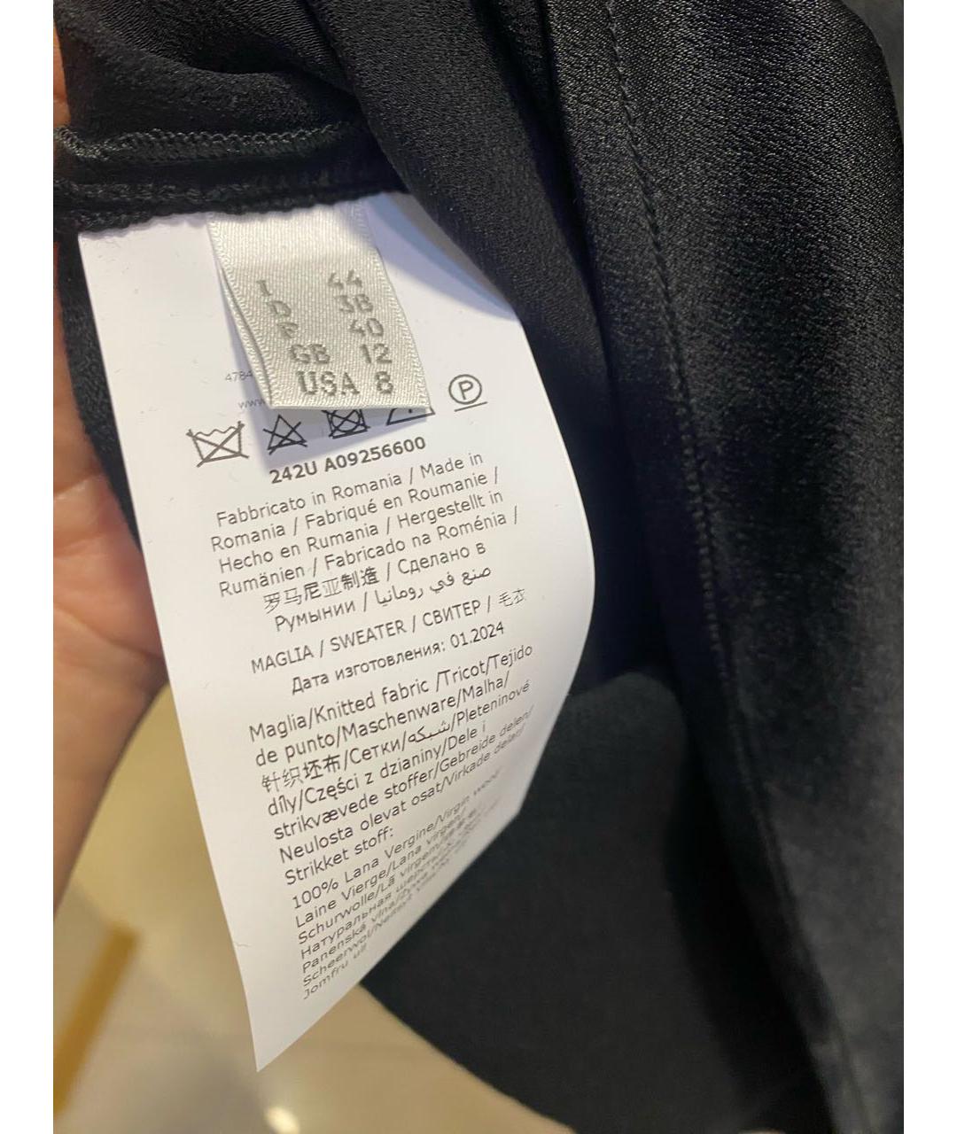 ALBERTA FERRETTI Черный шерстяной джемпер / свитер, фото 4