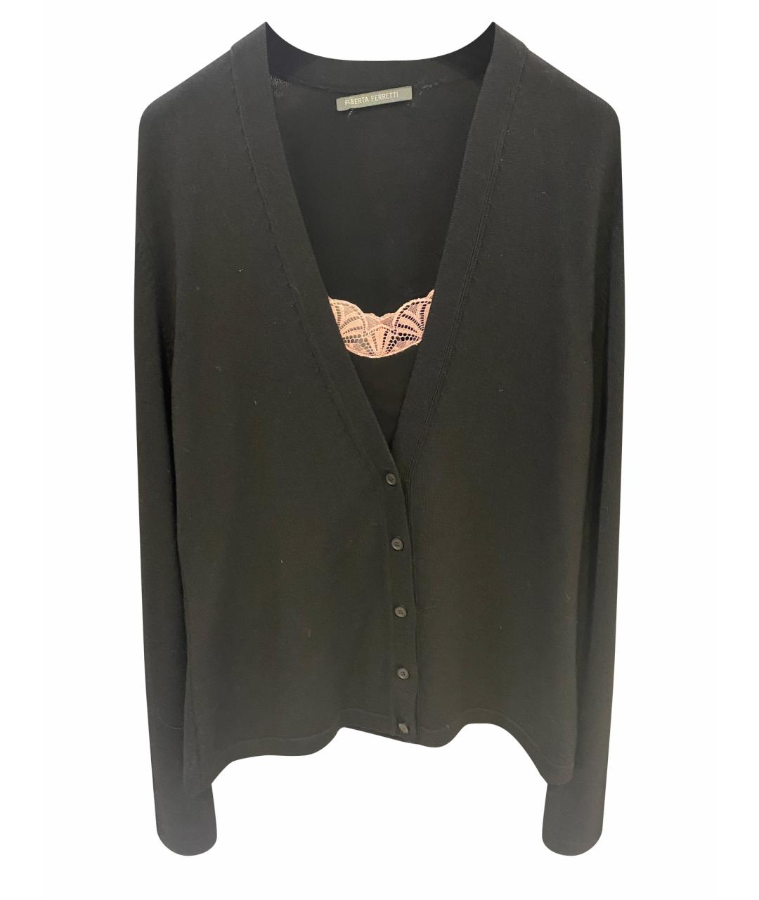 ALBERTA FERRETTI Черный шерстяной джемпер / свитер, фото 1