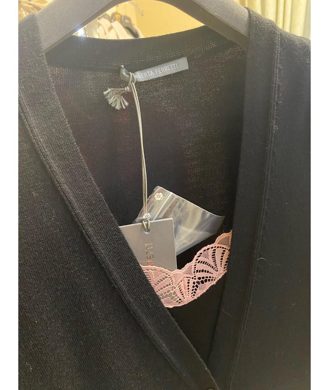 ALBERTA FERRETTI Черный шерстяной джемпер / свитер, фото 2