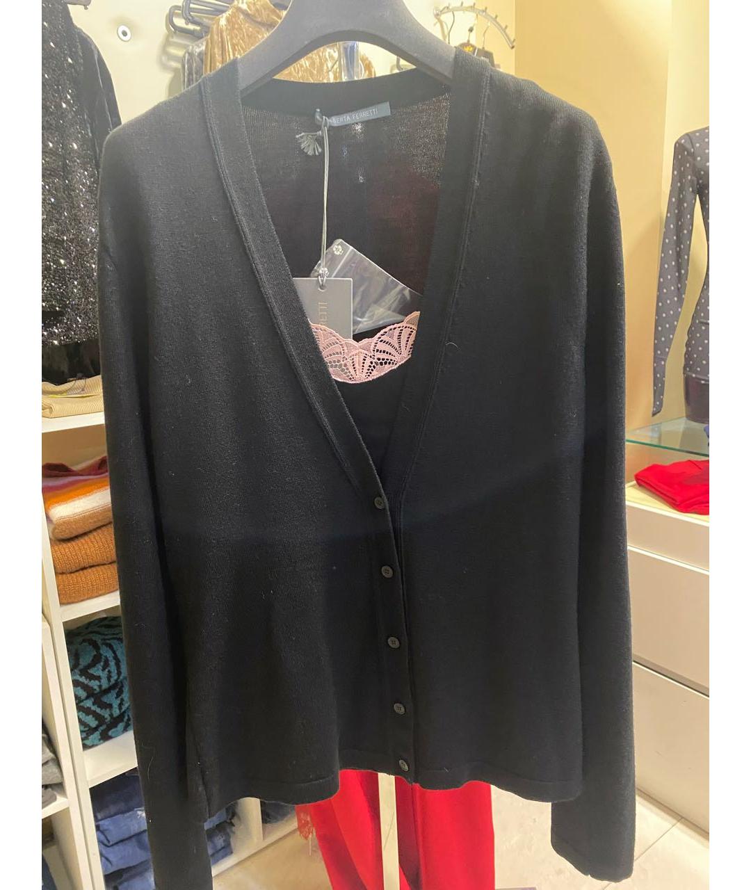 ALBERTA FERRETTI Черный шерстяной джемпер / свитер, фото 5