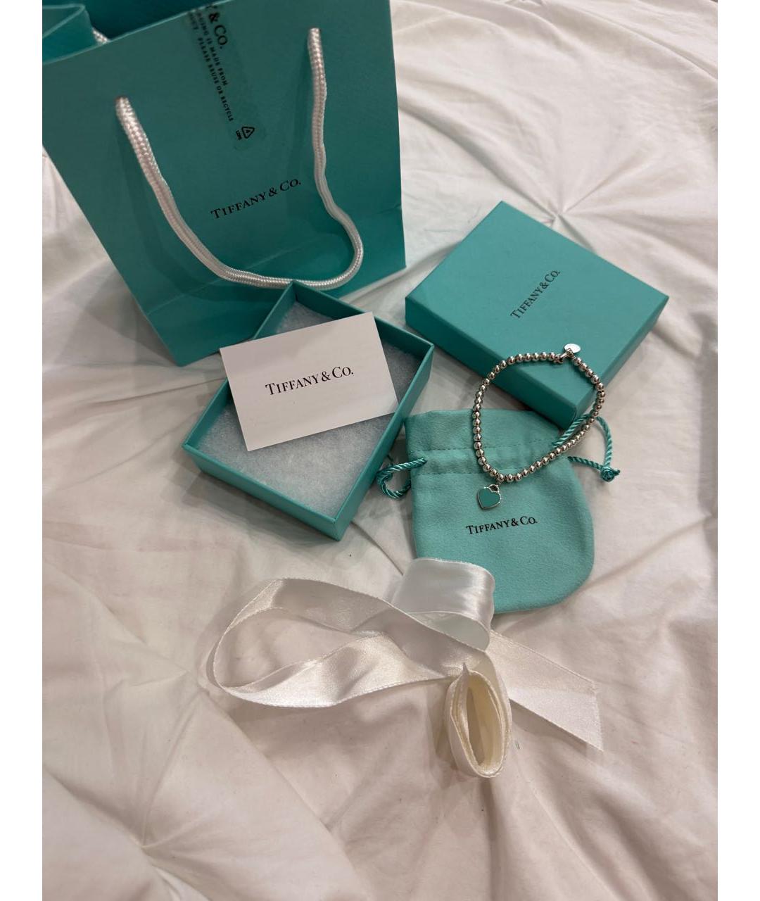 TIFFANY&CO Бирюзовый серебряный браслет, фото 3