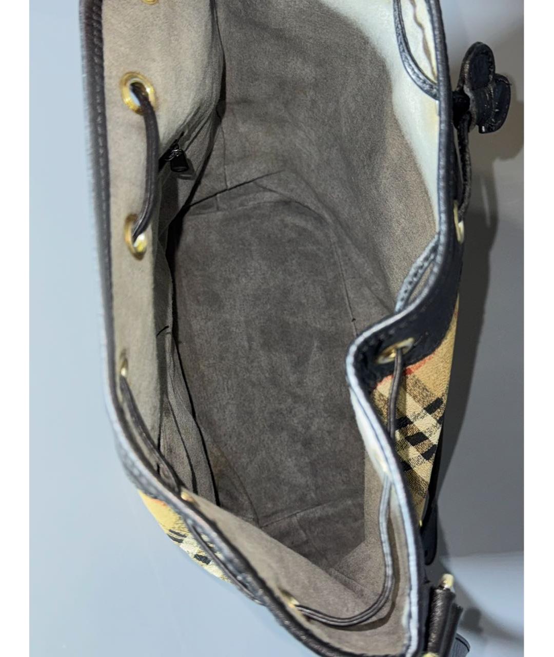 BURBERRY Бежевая кожаная сумка тоут, фото 4