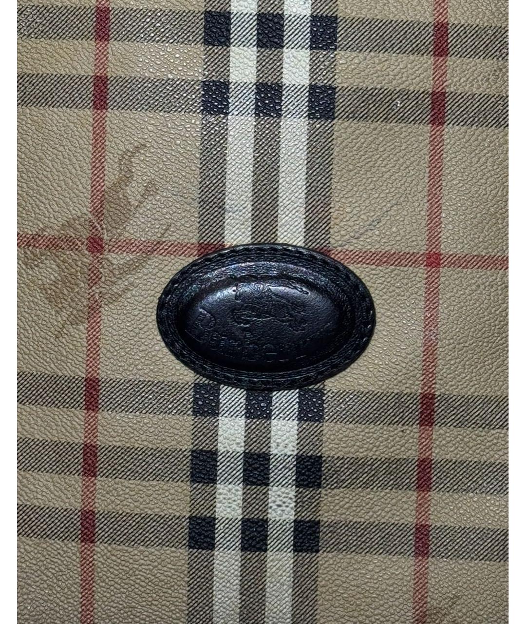 BURBERRY Бежевая кожаная сумка тоут, фото 8