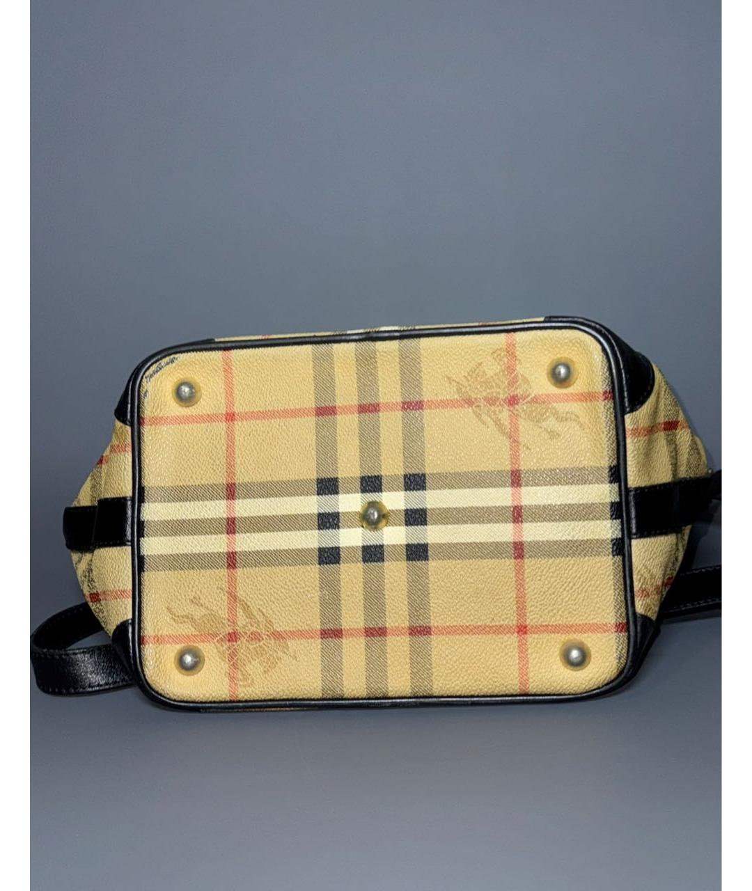 BURBERRY Бежевая кожаная сумка тоут, фото 5