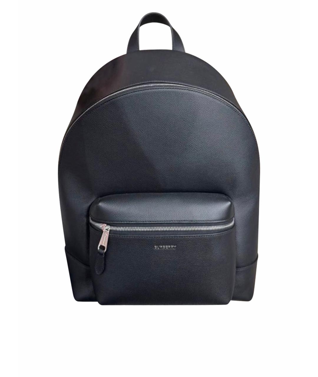 BURBERRY Черный кожаный рюкзак, фото 1