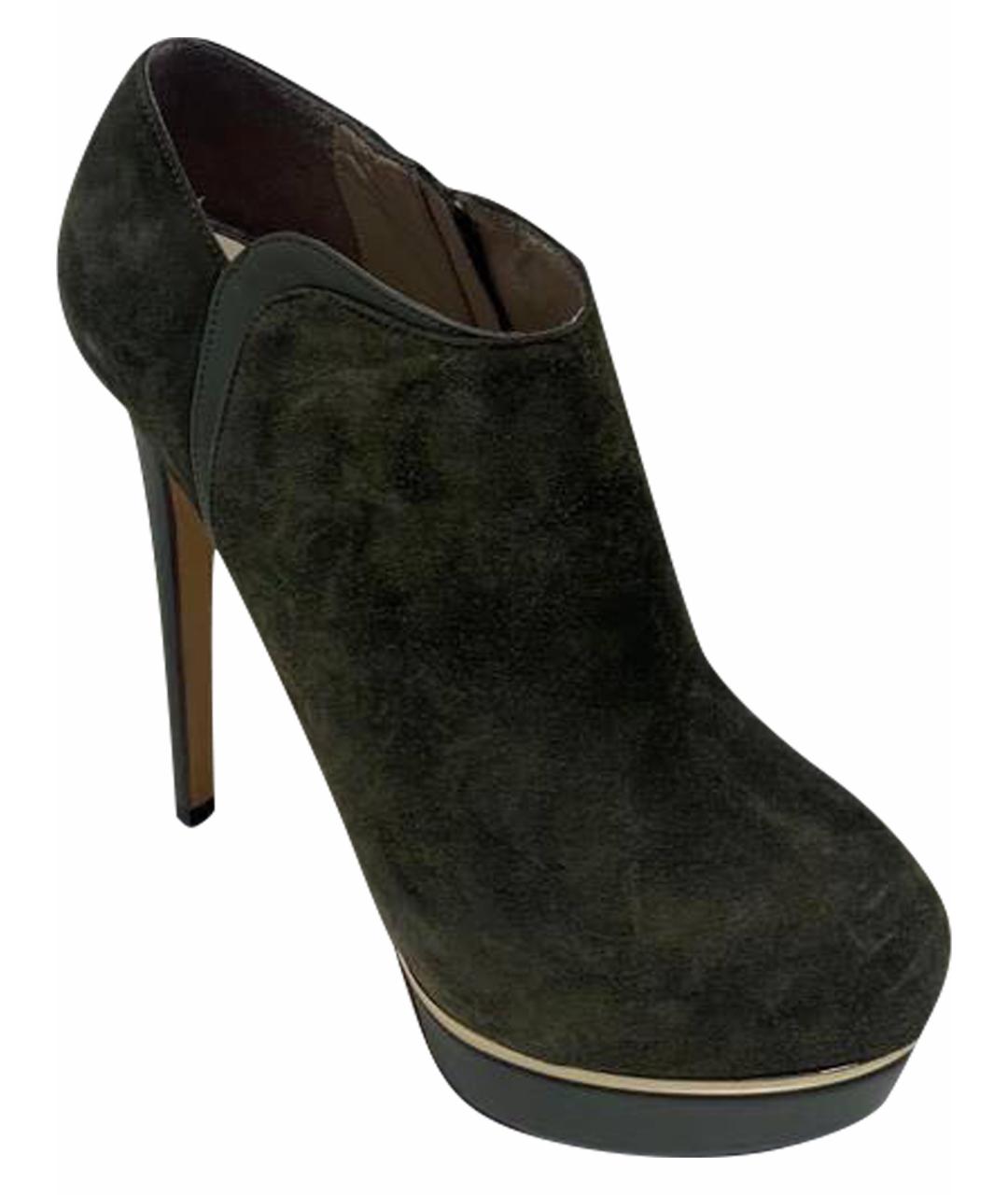 LE SILLA Зеленые замшевые ботинки, фото 1