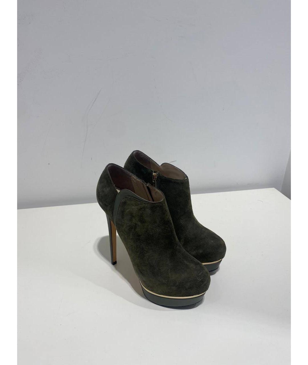 LE SILLA Зеленые замшевые ботинки, фото 4